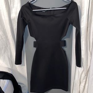 BEBE black strapless mini dress